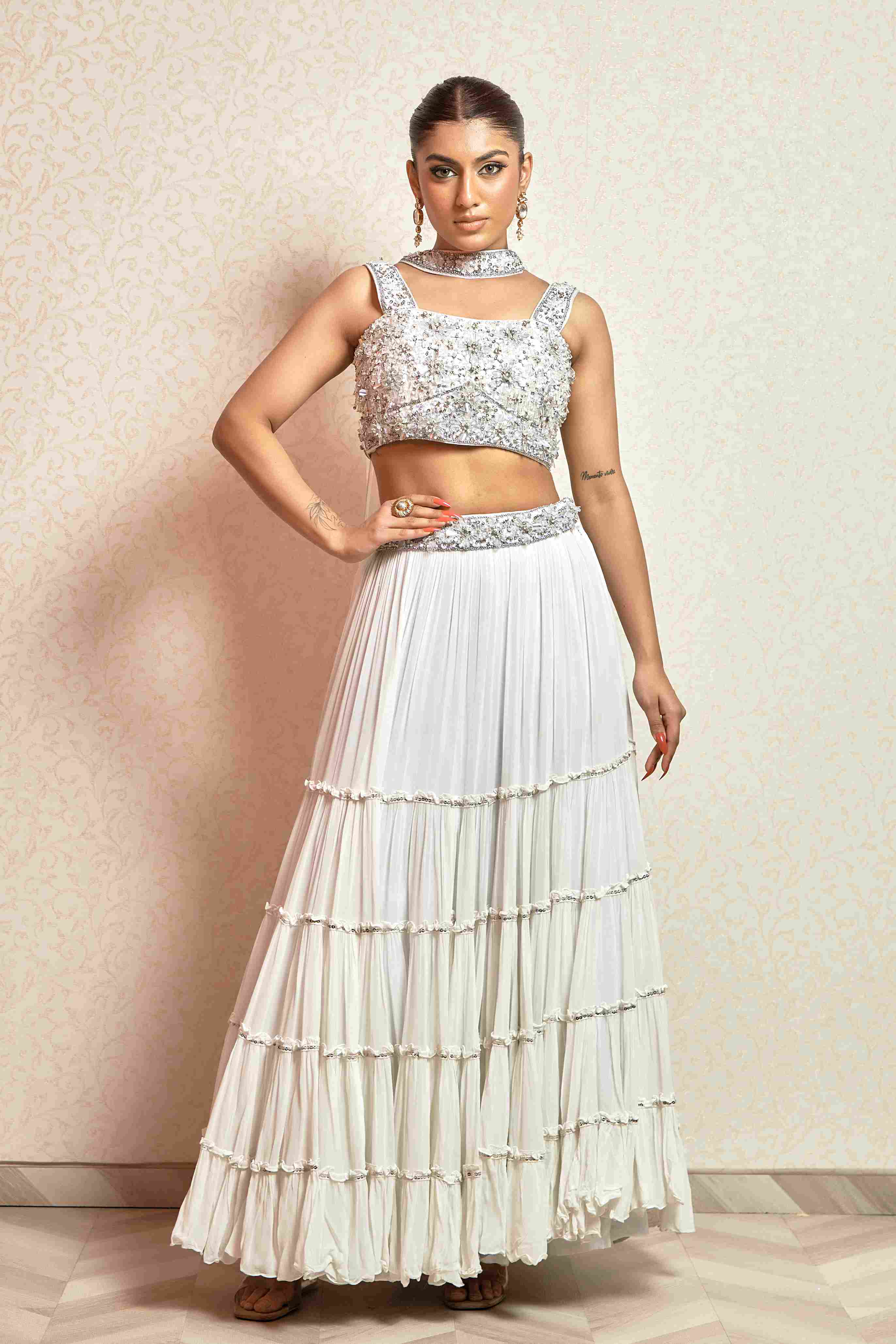 Womens Lehenga Set / Crop Top Lehenga / Indian Crop Top Skirt USA / Wedding  Lehenga USA /floral Lehenga Skirt/voggish - Etsy | Long skirt top designs,  Long skirt and top, Lehenga designs simple